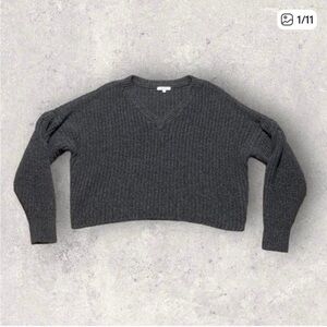 Madewell Wool Silk Blend Pleat-Sleeve Pullover Sweater Women’s Size XL